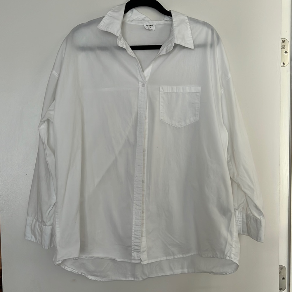 Cotton on dad shirt white